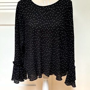 Top Shop Black and White Polka Dot Blouse